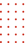 Symmetrical red dot arrangement on dark surface
