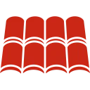 Stylized red roof pattern