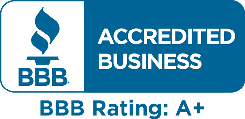 BBB Accredited Business with an A+ rating badge.